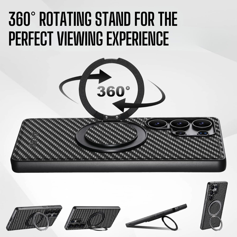 Frux Carbon Fiber Shockproof Galaxy Case With Kickstand