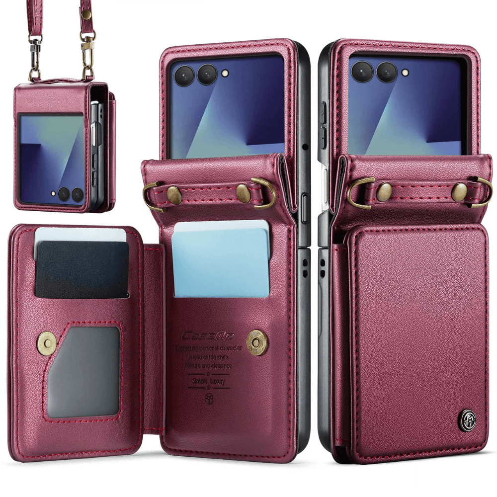 Pollen RFID Blocking Wallet Leather Case For Galaxy Z Flip