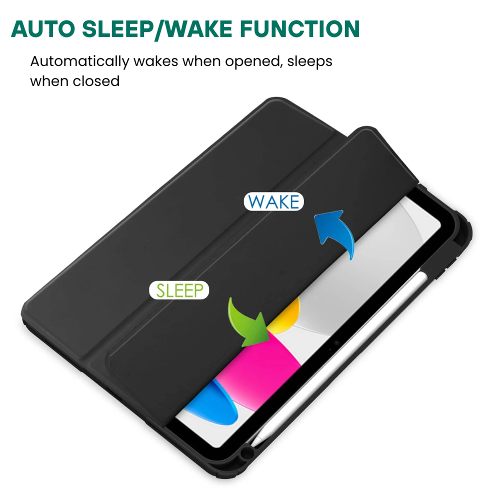 Mirabilis Tri-Fold Acrylic iPad Case With Pencil Holder