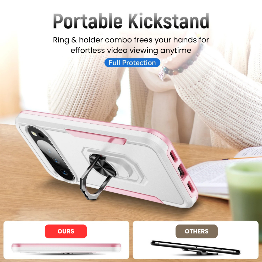 Odio Shockproof Case For Google Pixel With Ring Holder