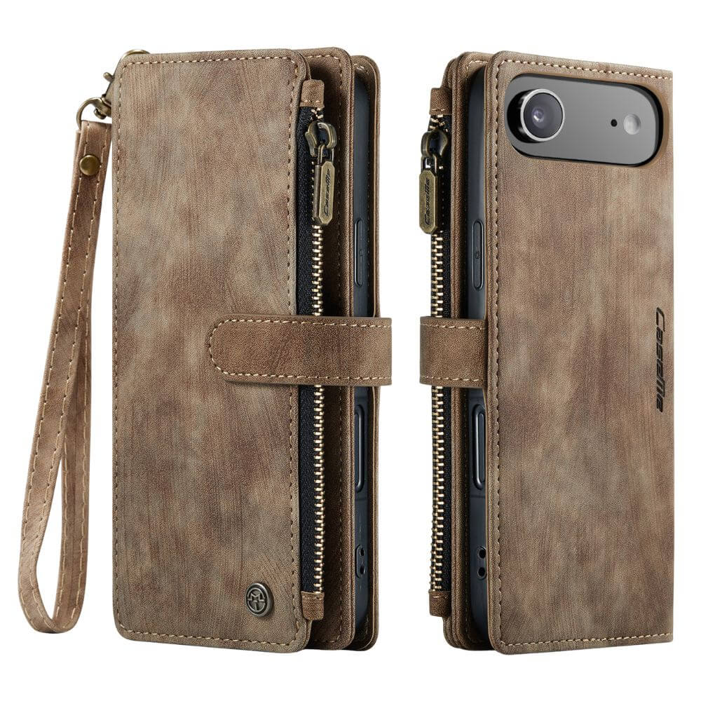 Saevio Magnetic Leather iPhone Case Brown iPhone Air