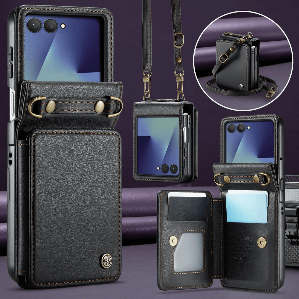 Pollen RFID Blocking Wallet Leather Case For Galaxy Z Flip