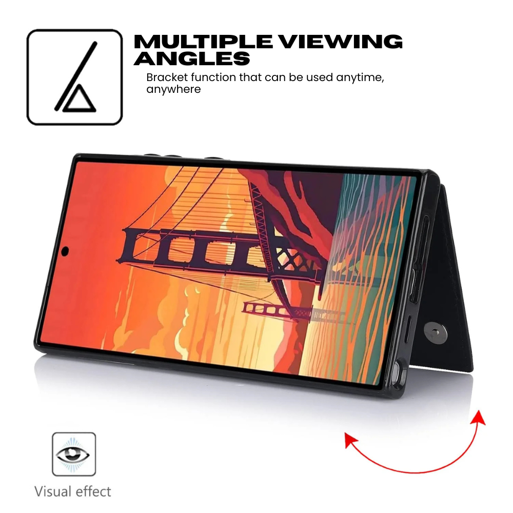 Cedo Leather Flip Wallet Galaxy Case