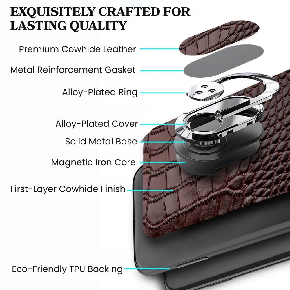 Adepto Leather iPhone Case With Ring
