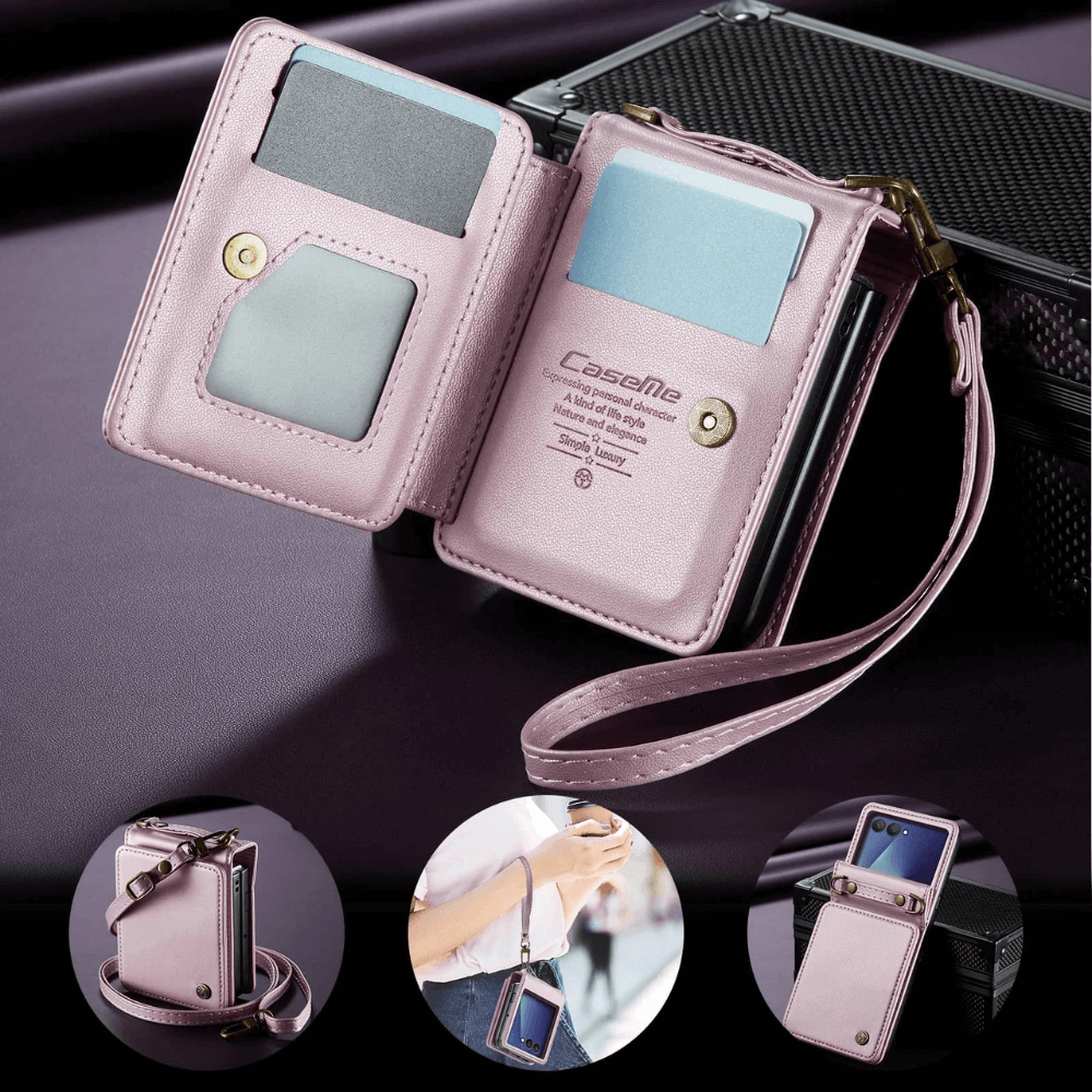 Pollen RFID Blocking Wallet Leather Case For Galaxy Z Flip