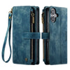 Saevio Magnetic Leather iPhone Case Blue iPhone 17