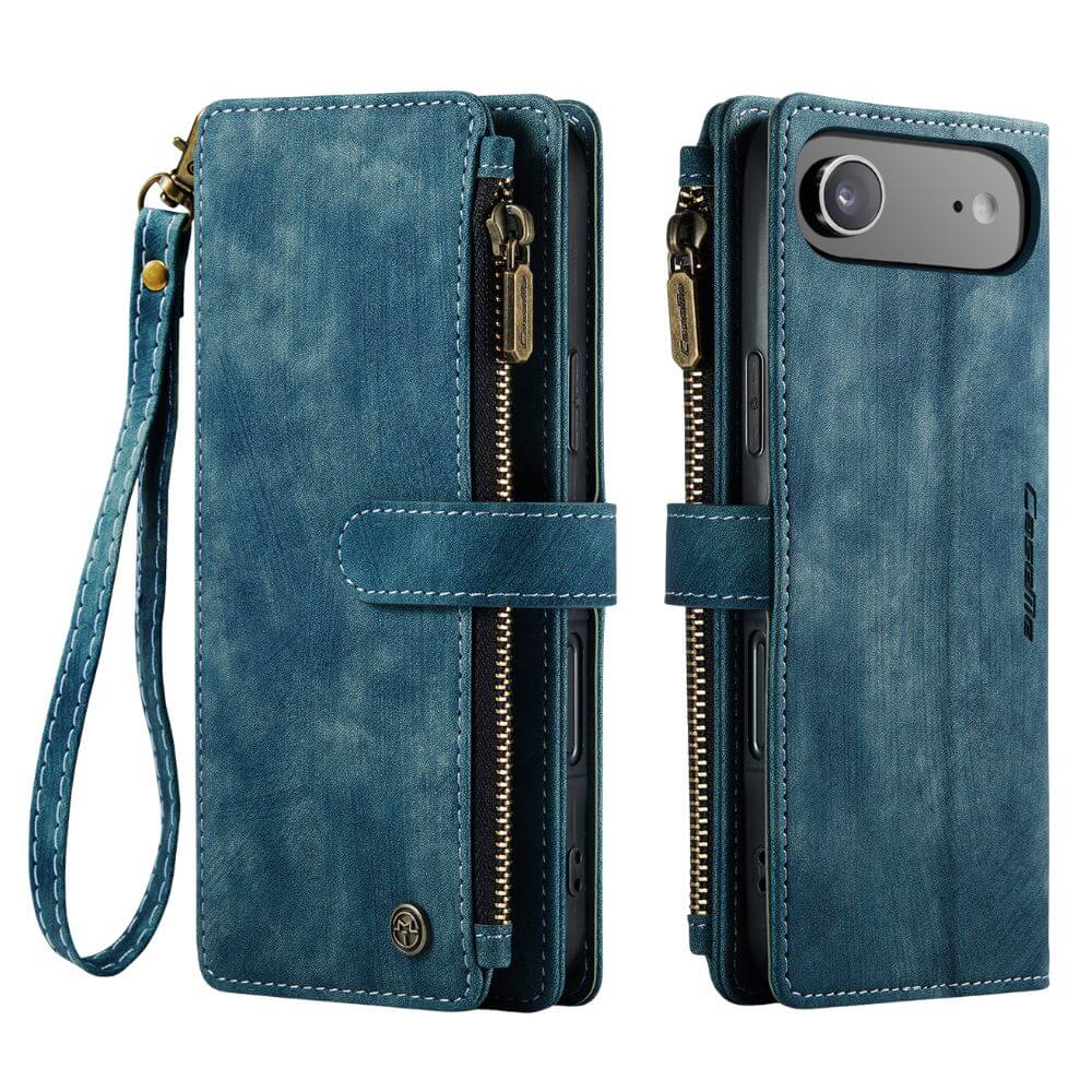 Saevio Magnetic Leather iPhone Case Blue iPhone Air