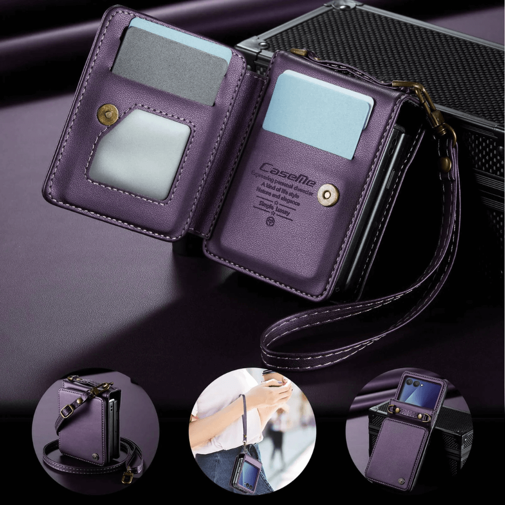 Pollen RFID Blocking Wallet Leather Case For Galaxy Z Flip