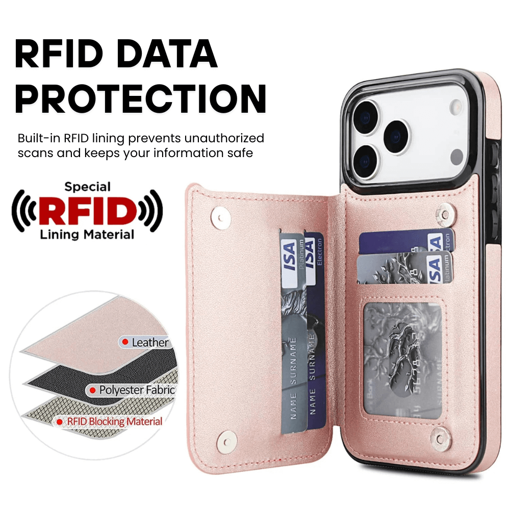 Tempero Leather Flip Wallet Case for iPhone Series 11-14