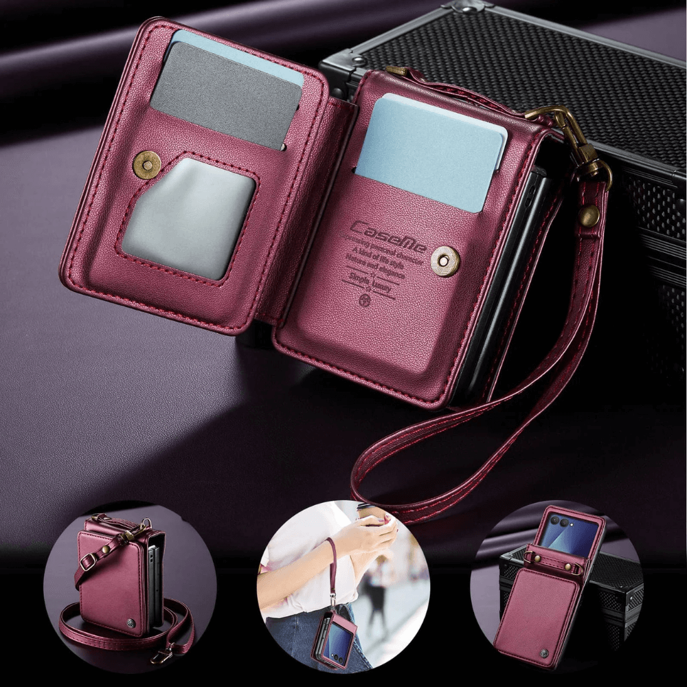 Pollen RFID Blocking Wallet Leather Case For Galaxy Z Flip