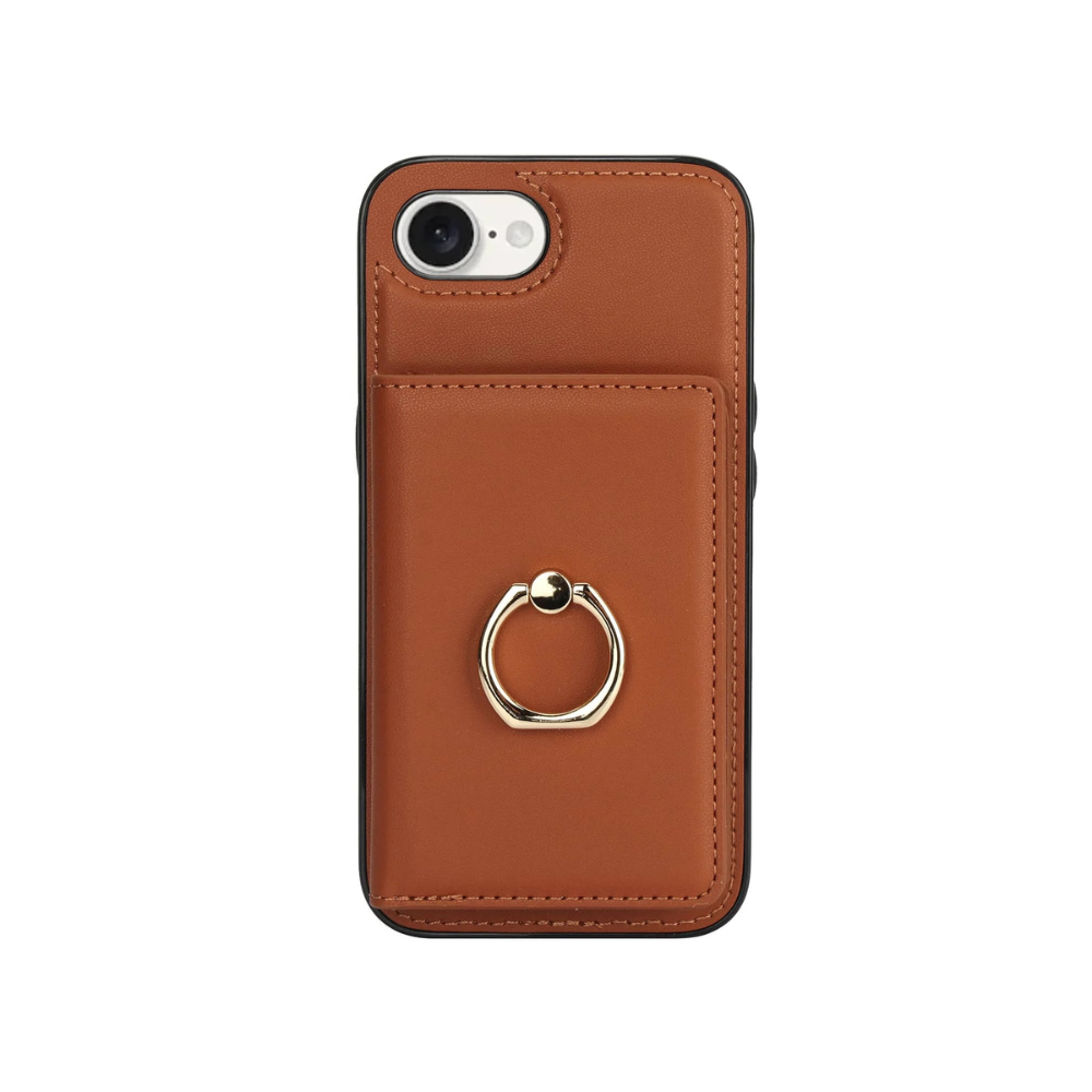 Laeve Wallet Case For iPhone 16 Series Brown iPhone 16e