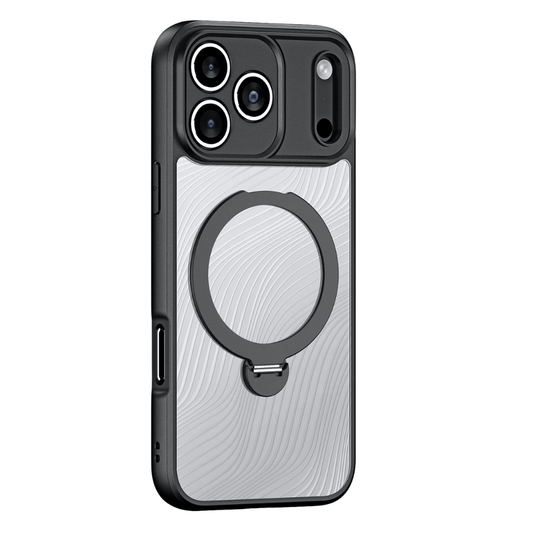 Vere Slim Shockproof MagSafe iPhone Case With Ring Holder Black Frame