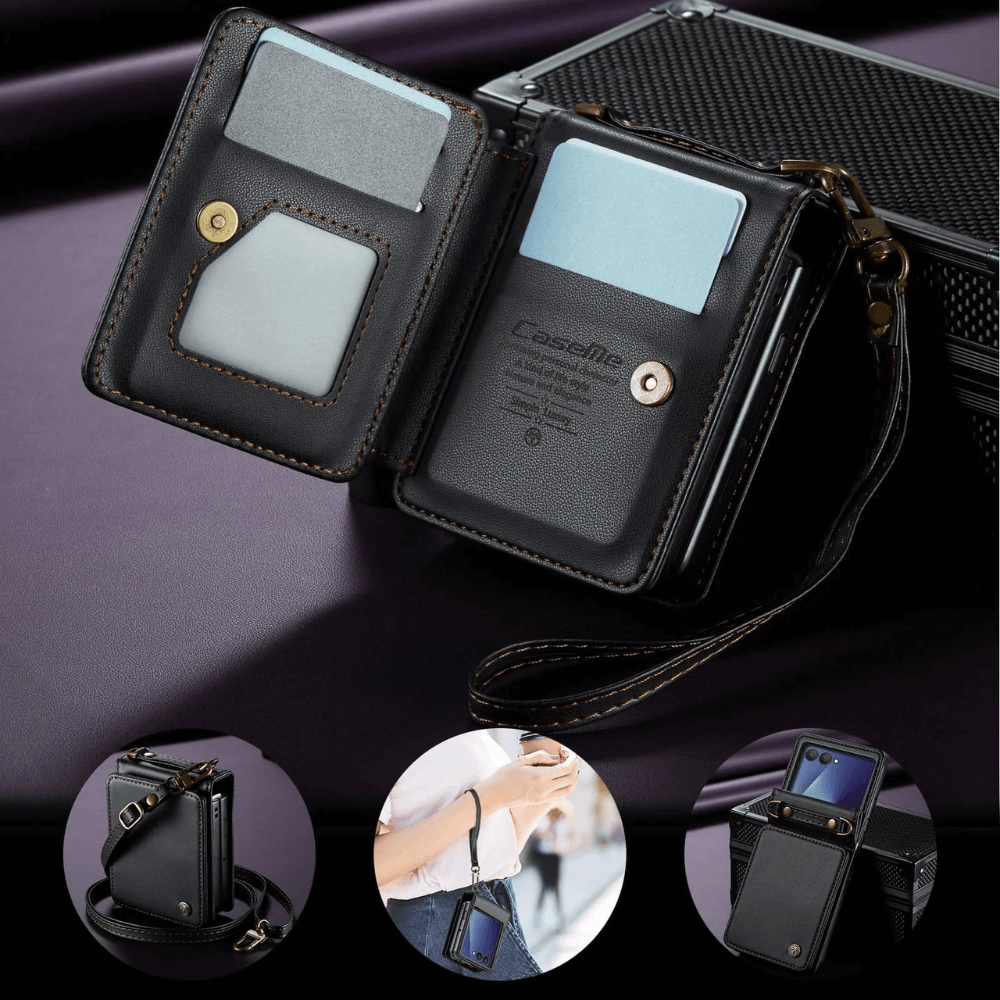 Pollen RFID Blocking Wallet Leather Case For Galaxy Z Flip