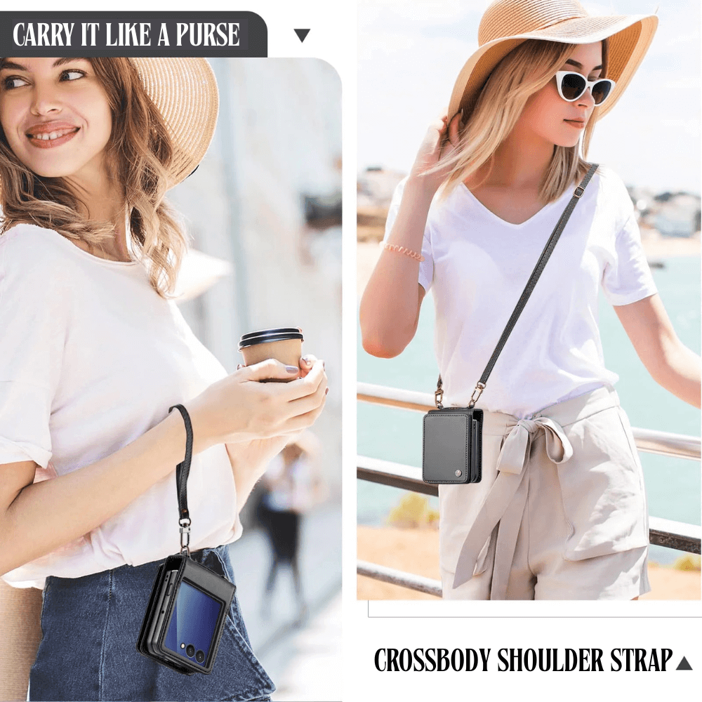 Pollen RFID Blocking Wallet Leather Case For Galaxy Z Flip