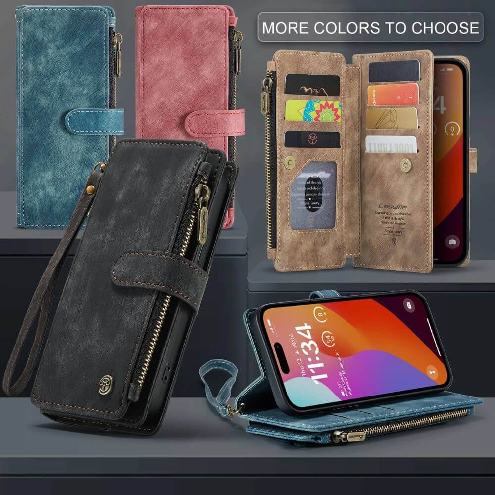 Saevio Magnetic Leather iPhone Case