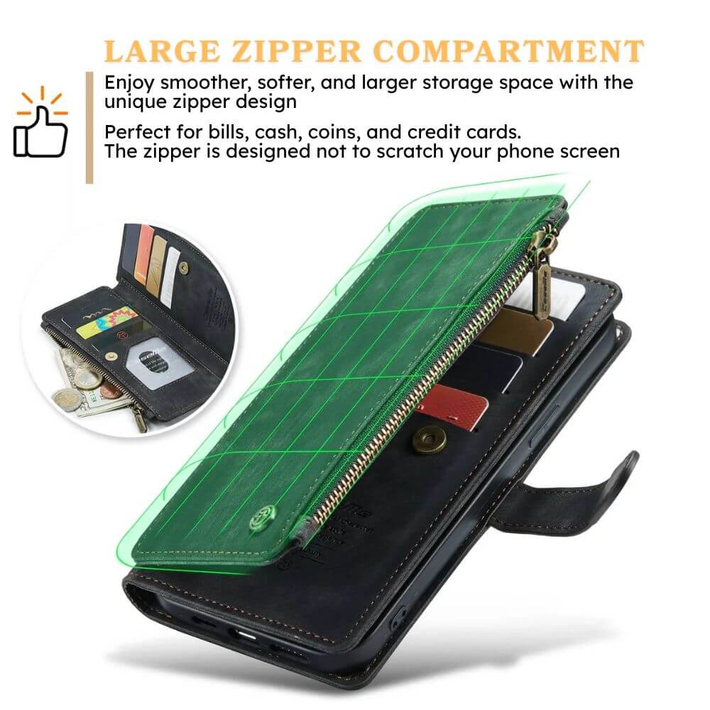 Saevio Magnetic Leather iPhone Case