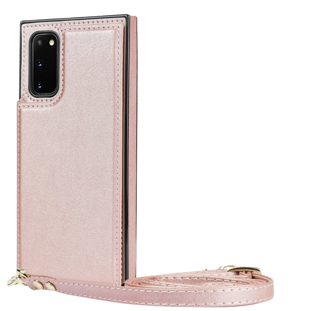 Lustro Crossbody Galaxy Leather Case Rose Gold