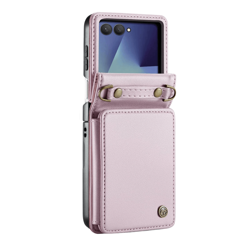 Pollen RFID Blocking Wallet Leather Case For Galaxy Z Flip Pink