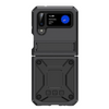 Galea Silicone Case for Samsung Galaxy Z Flip with Shockproof Thin Metal Bumper Black
