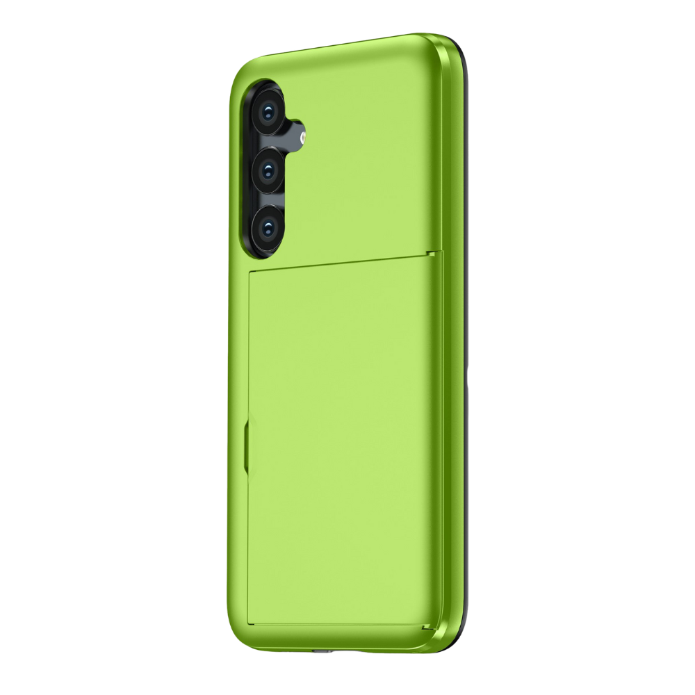 Evito Military Grade Slide Wallet Galaxy Case With Card Slot Green