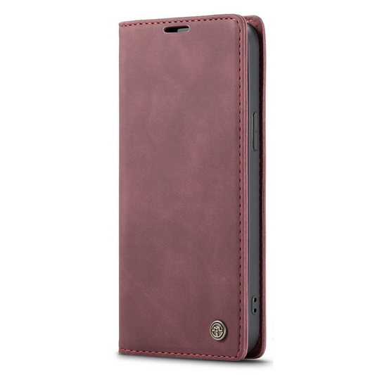London Leather Wallet iPhone Case Red