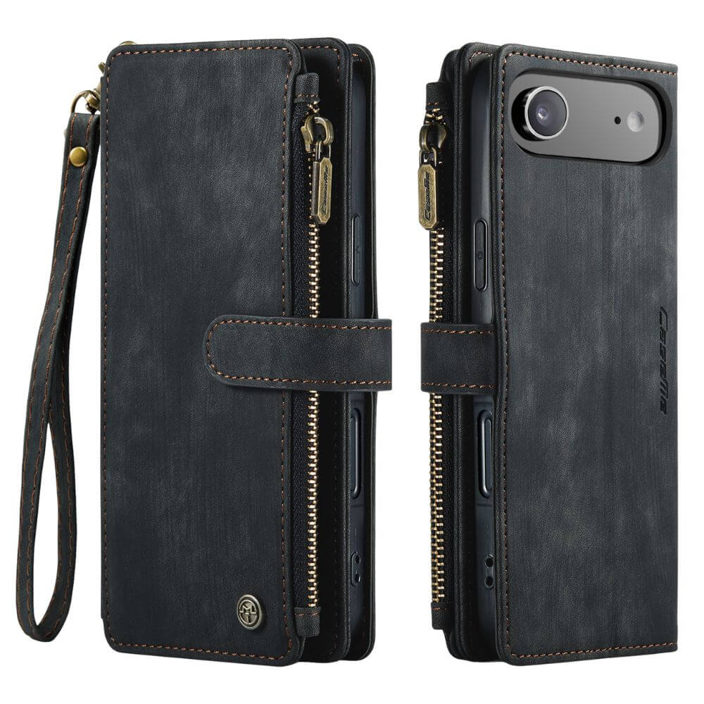 Saevio Magnetic Leather iPhone Case Black iPhone Air
