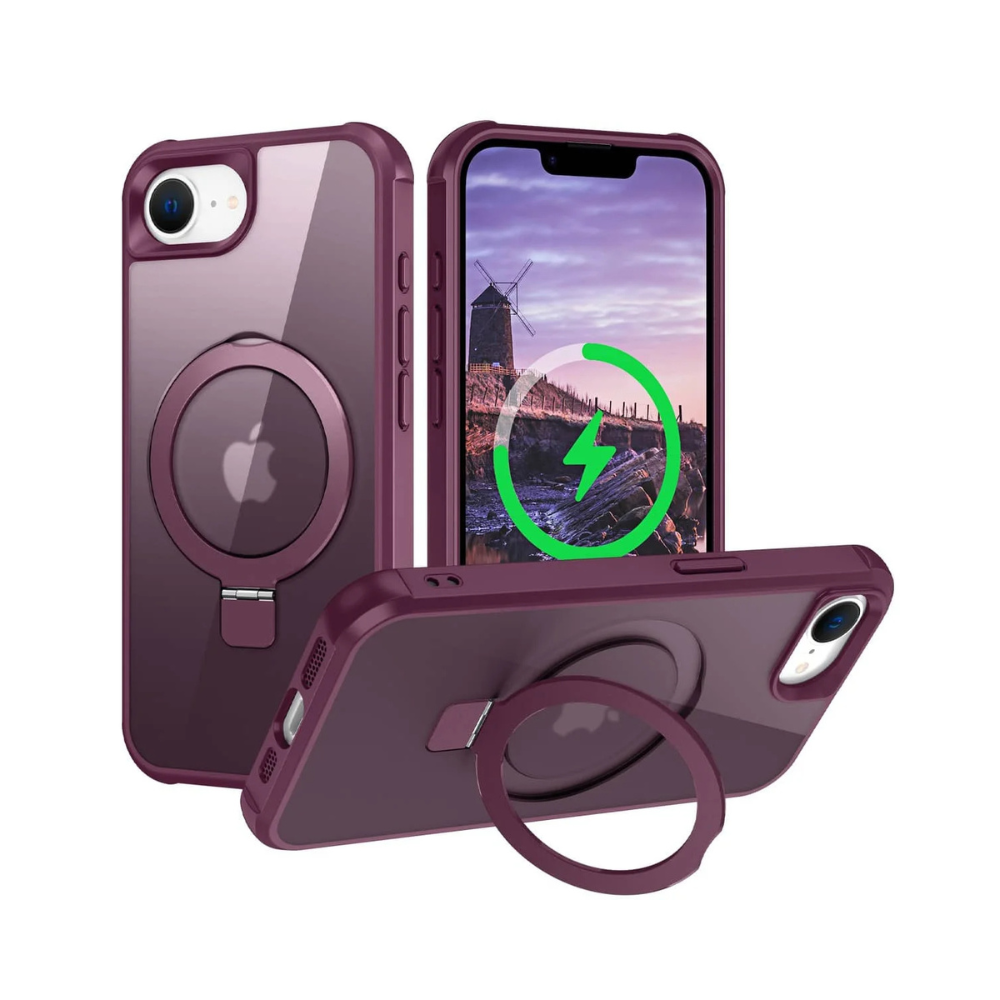 Decet Shockproof MagSafe Case For iPhone 16e Wine Red iPhone 16e
