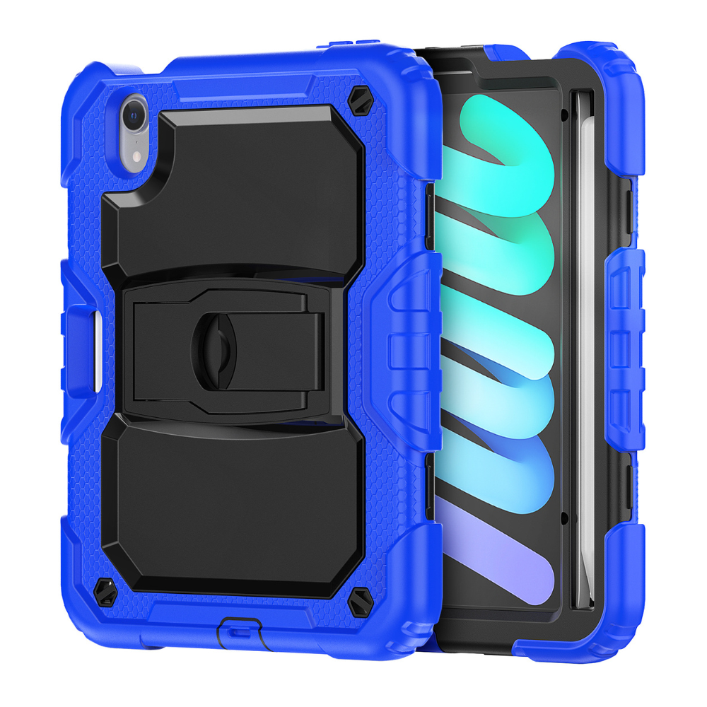 Defaeco Heavy Duty Shockproof Case For iPad Mini Blue