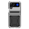 Galea Silicone Case for Samsung Galaxy Z Flip with Shockproof Thin Metal Bumper Silver
