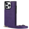 Nimbus Crossbody Leather iPhone Case Purple