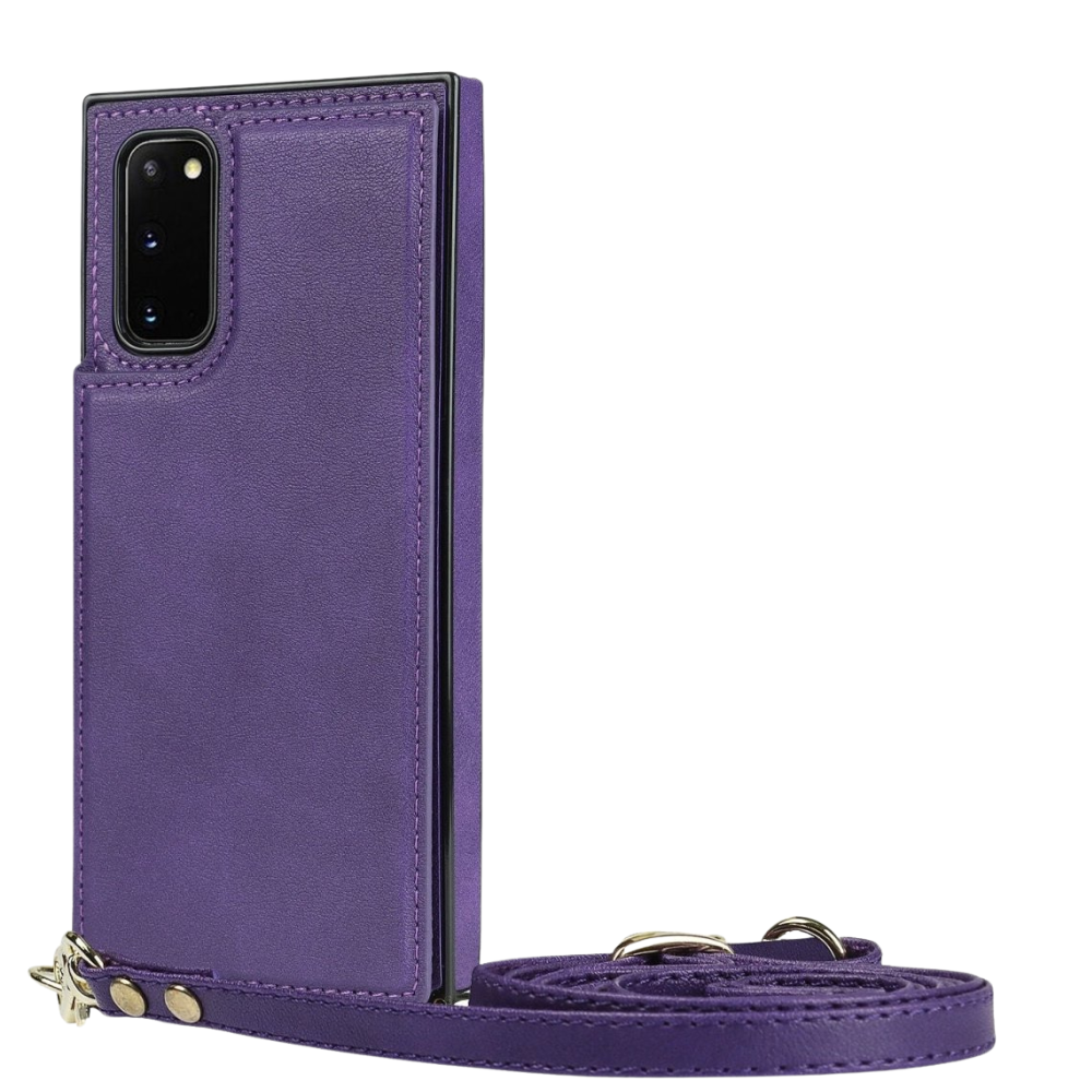 Lustro Crossbody Galaxy Leather Case Purple