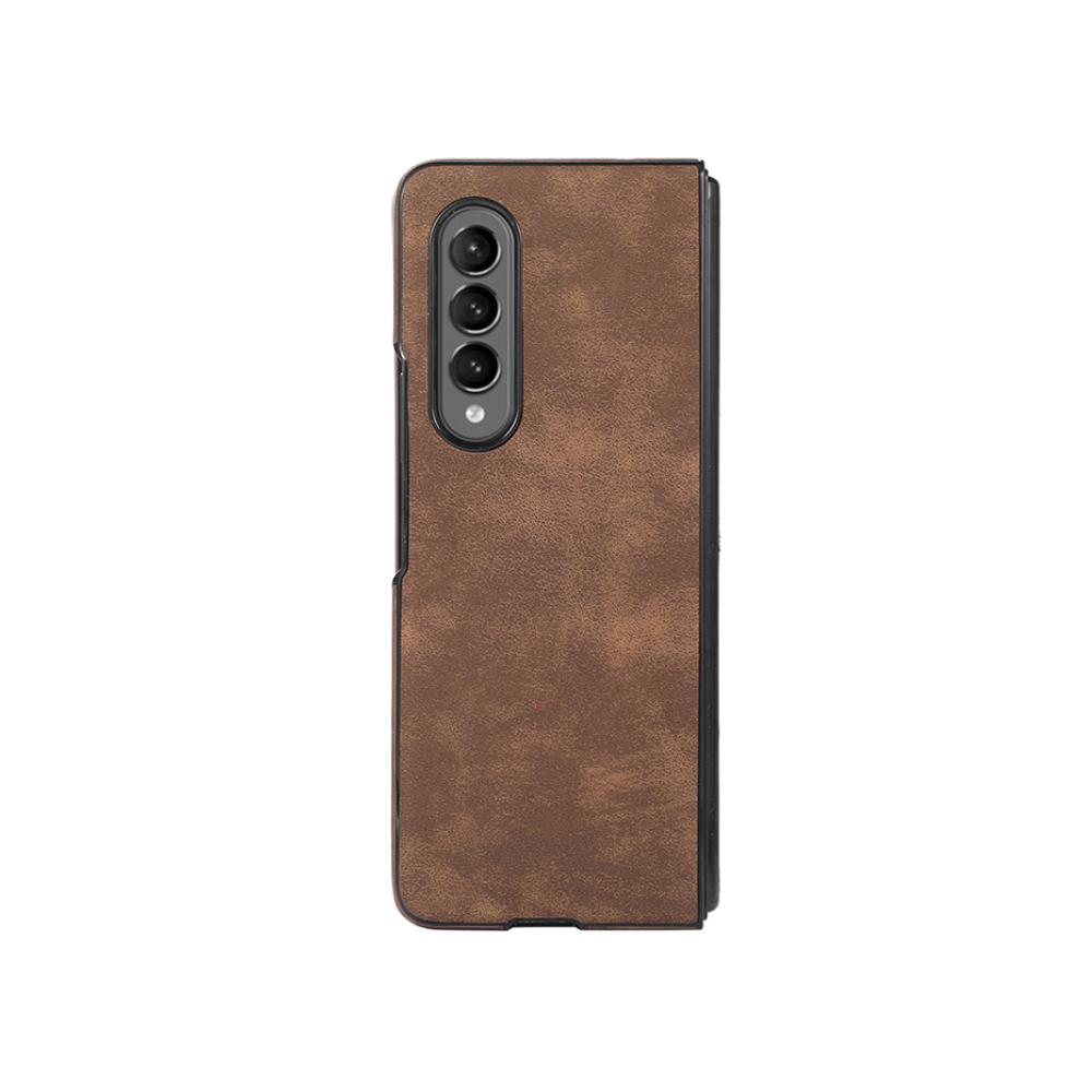 Mellis Slim Fit Leather Galaxy Z Case With Wallet Card Slots Light Brown