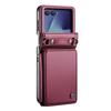 Pollen RFID Blocking Wallet Leather Case For Galaxy Z Flip Red