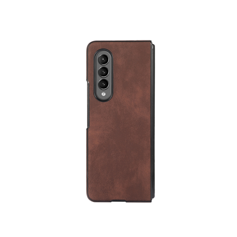 Mellis Slim Fit Leather Galaxy Z Case With Wallet Card Slots Dark Brown
