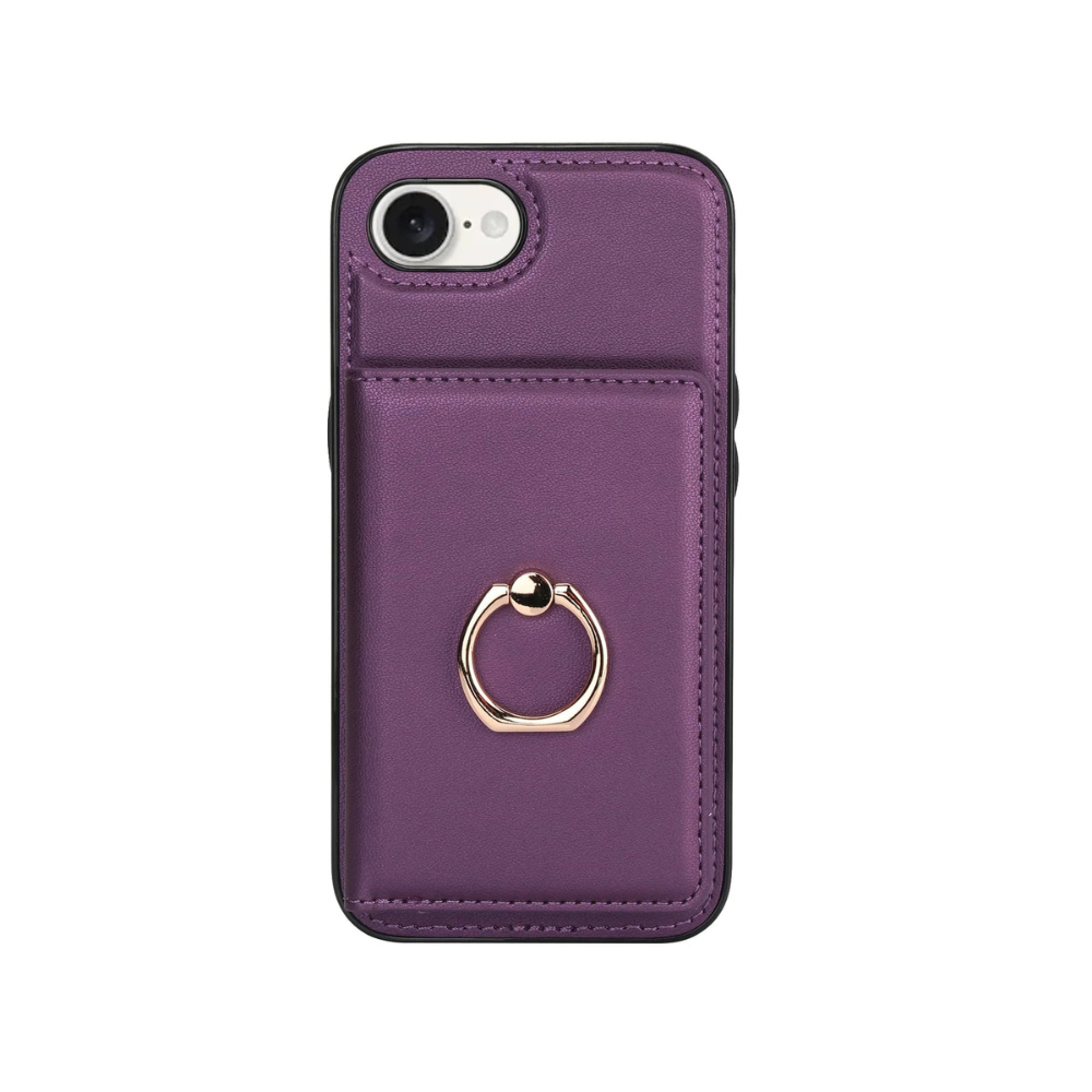 Laeve Wallet Case For iPhone 16 Series Dark Purple iPhone 16e