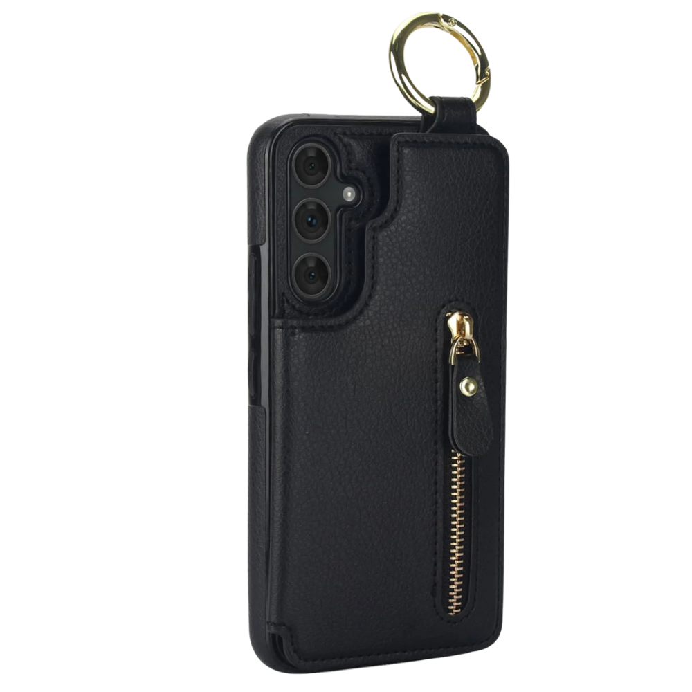 Degero Magnetic Wallet Leather Case For Galaxy A Series Black