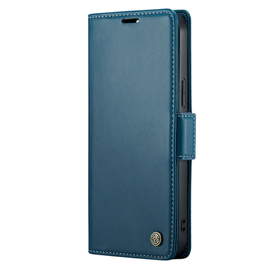Nimia Leather Magnetic Case With Card Slots Blue