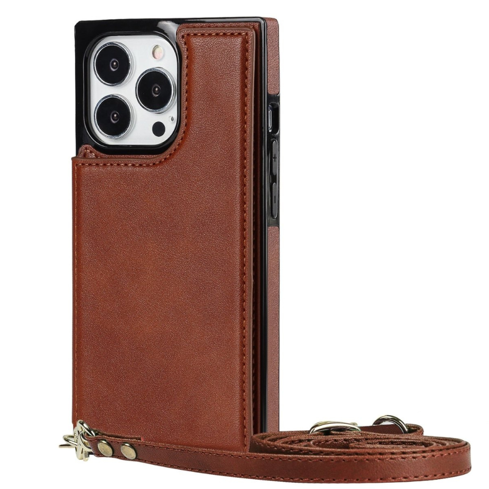 Nimbus Crossbody Leather iPhone Case Brown