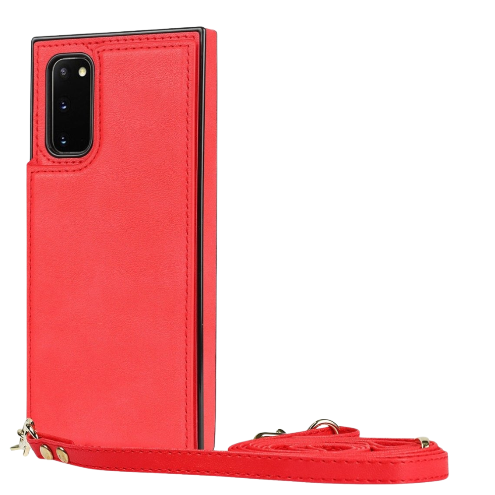 Lustro Crossbody Galaxy Leather Case Red
