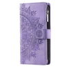 Caelina Magnetic Leather Wallet iPhone Case With Straps Purple