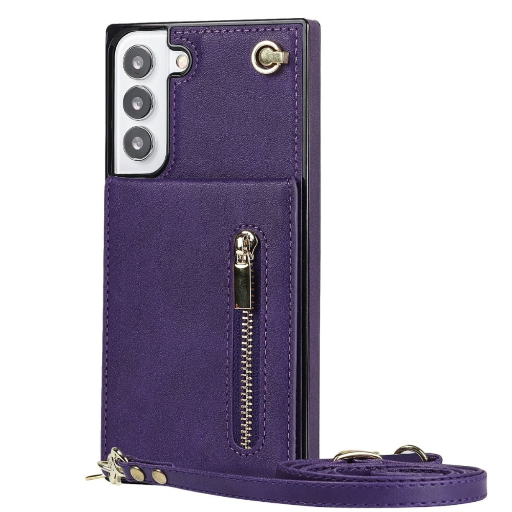 Mel Crossbody Galaxy Leather Case With Stand Purple