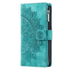Caelina Magnetic Leather Wallet iPhone Case With Straps Green