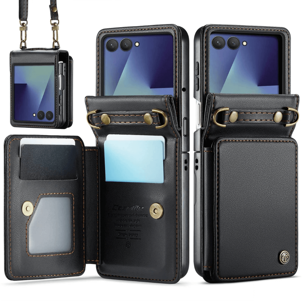 Pollen RFID Blocking Wallet Leather Case For Galaxy Z Flip