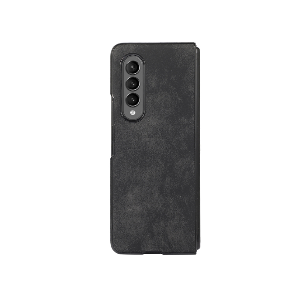 Mellis Slim Fit Leather Galaxy Z Case With Wallet Card Slots Black