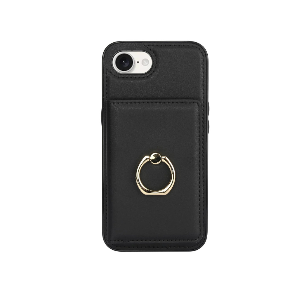 Laeve Wallet Case For iPhone 16 Series Black iPhone 16e