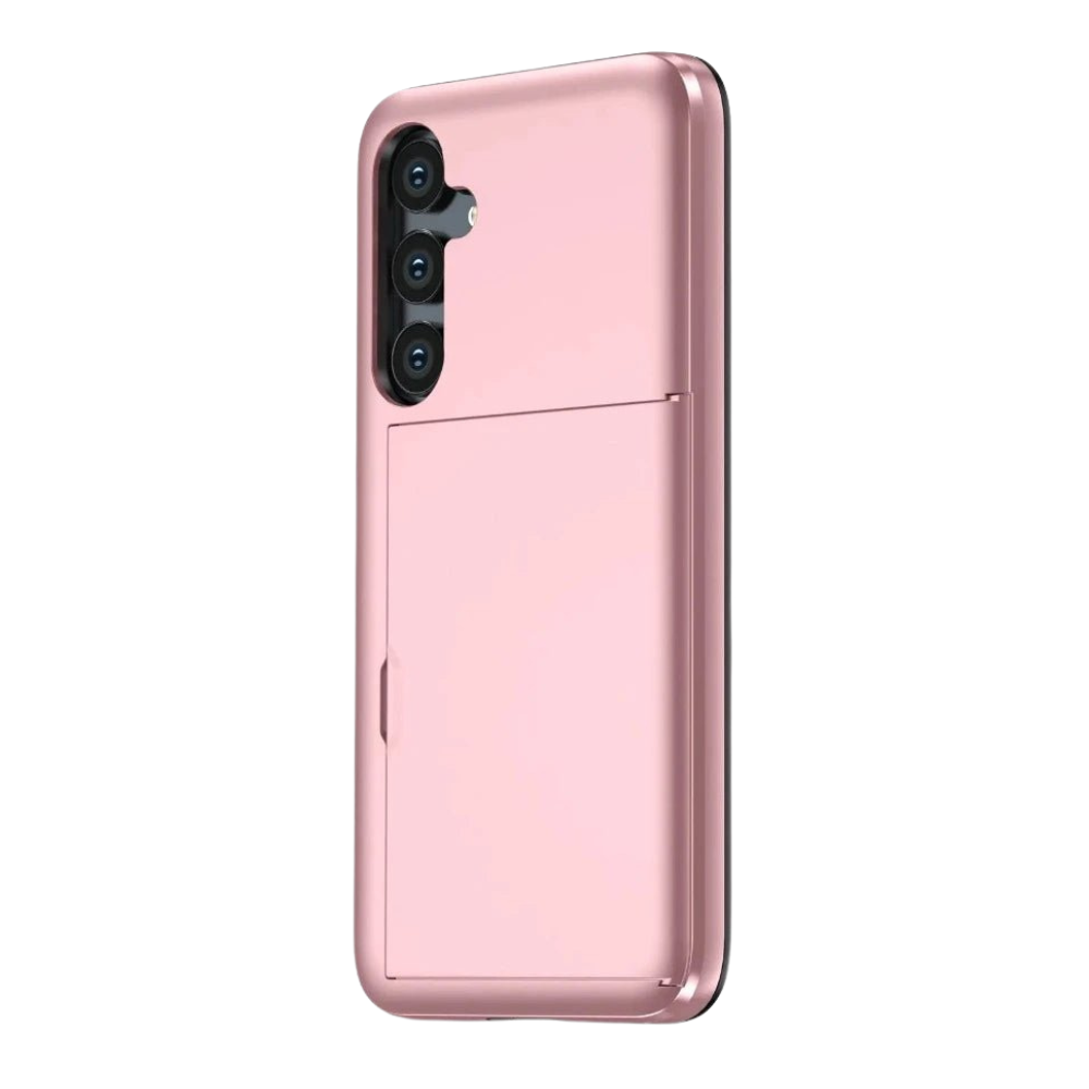 Evito Military Grade Slide Wallet Galaxy Case With Card Slot Rose