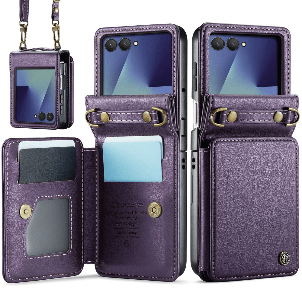 Pollen RFID Blocking Wallet Leather Case For Galaxy Z Flip