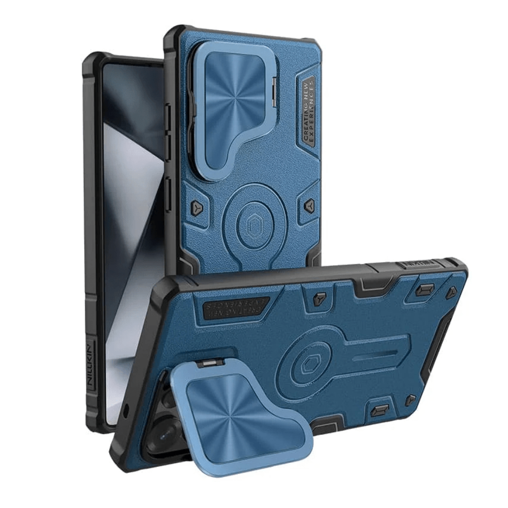 Accedo Heavy Duty Galaxy Case With Flip Lens Cover Blue Galaxy S25 Ultra