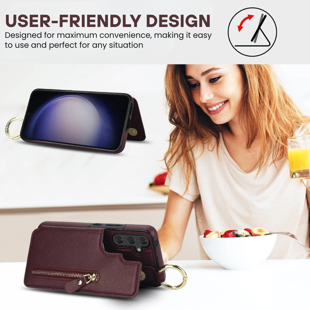 Degero Magnetic Wallet Leather Case For Galaxy A Series