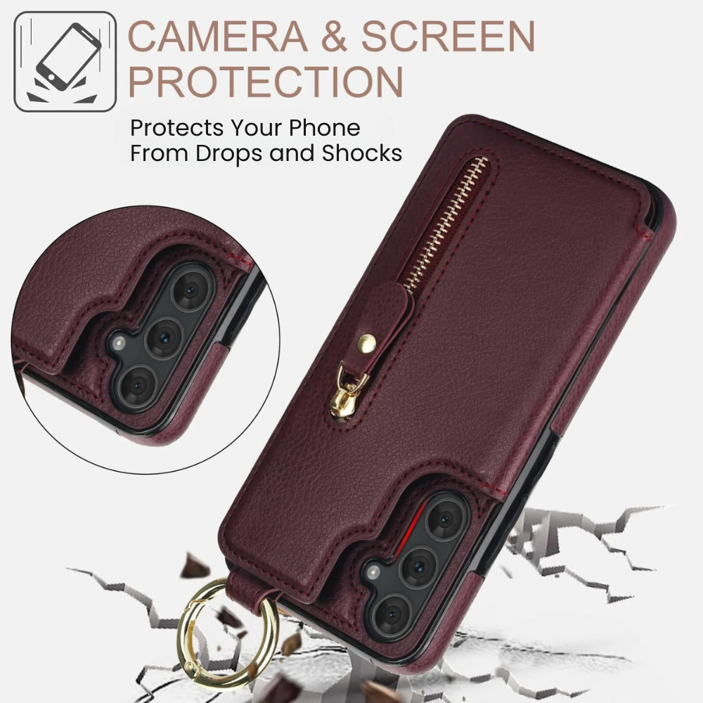 Degero Magnetic Wallet Leather Case For Galaxy A Series